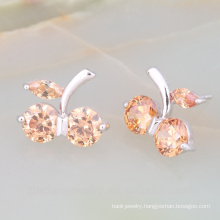 Fruit Shape Stud Earring Fashion Jewelry With Grade AAA Quality Crystal Earring